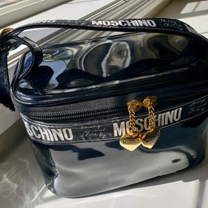 Vintage MOSCHINO patent makeup bag